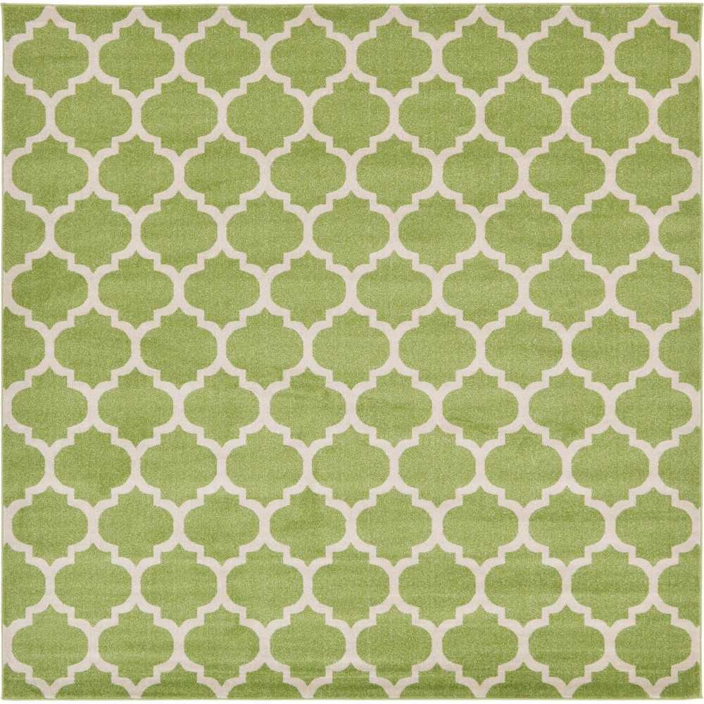Rug Unique Loom Trellis Green Square 10' 0 x 10' 0 Rug Unique Loom Trellis Green Square 10' 0 x 10' 0