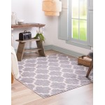 Rug Unique Loom Trellis Light Gray Square 10' 0 x 10' 0