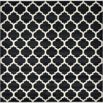 Rug Unique Loom Trellis Black Square 10' 0 x 10' 0