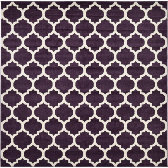 Rug Unique Loom Trellis Dark Purple Square 10' 0 x 10' 0