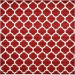 Rug Unique Loom Trellis Red Square 10' 0 x 10' 0