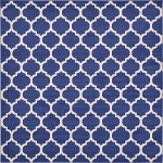 Rug Unique Loom Trellis Navy Blue Square 10' 0 x 10' 0