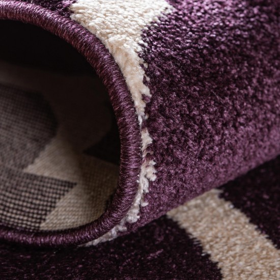Rug Unique Loom Trellis Dark Purple Square 8' 0 x 8' 0