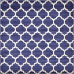 Rug Unique Loom Trellis Navy Blue Square 8' 0 x 8' 0