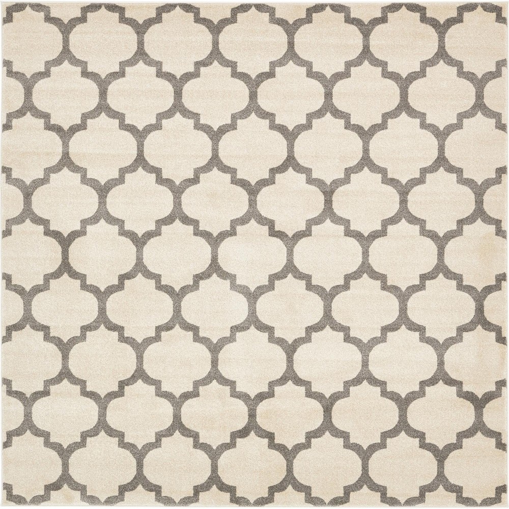 Rug Unique Loom Trellis Beige/Gray Square 8' 0 x 8' 0 Rug Unique Loom Trellis Beige/Gray Square 8' 0 x 8' 0