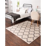 Rug Unique Loom Trellis Beige/Gray Square 8' 0 x 8' 0
