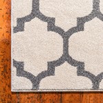 Rug Unique Loom Trellis Beige/Gray Square 8' 0 x 8' 0