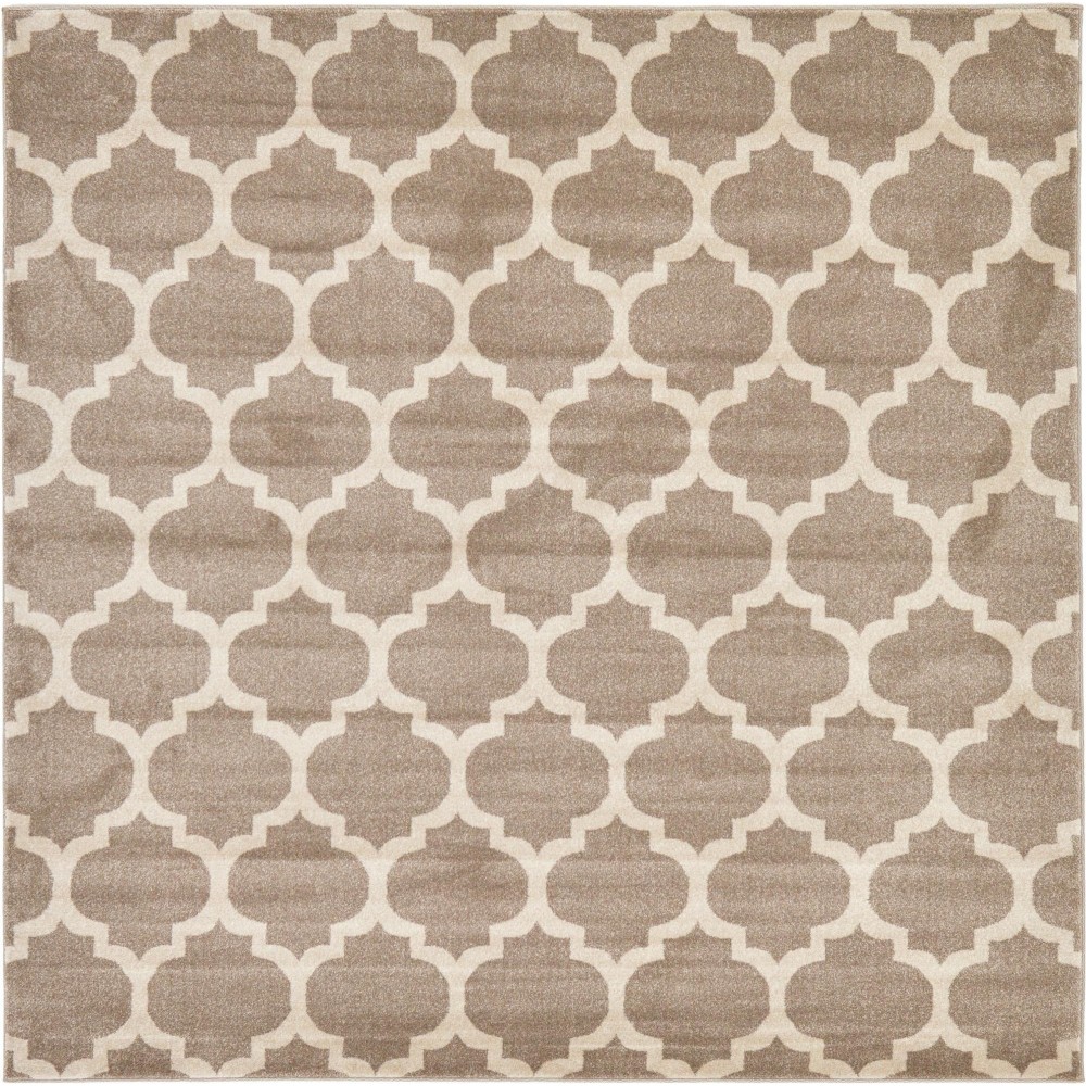 Rug Unique Loom Trellis Light Brown Square 8' 0 x 8' 0 Rug Unique Loom Trellis Light Brown Square 8' 0 x 8' 0