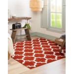 Rug Unique Loom Trellis Terracotta Square 6' 0 x 6' 0