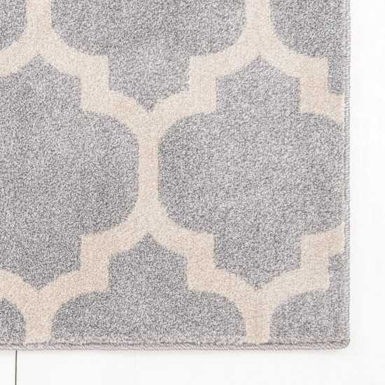 Rug Unique Loom Trellis Light Gray Square 6' 0 x 6' 0