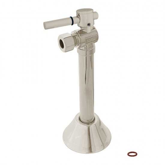 Fauceture 1/2" Sweat, 3/8" O.D. Compression Angle Shut-off Valve with 5" Extension, Brushed Nickel