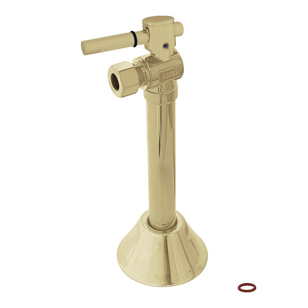 Fauceture 1/2" Sweat, 3/8" O.D. Compression Angle Shut-off Valve with 5" Extension, Polished Brass