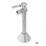 Fauceture 1/2" Sweat, 3/8" O.D. Compression Angle Shut-off Valve with 5" Extension, Polished Chrome