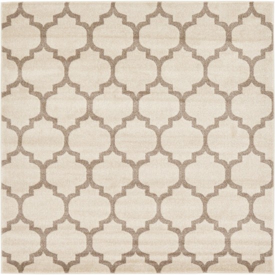 Rug Unique Loom Trellis Beige/Light Brown Square 6' 0 x 6' 0