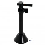 Kingston Brass 1/2" Sweat, 3/8" O.D. Comp Angle Shut-off Valve with 5" Extension, Matte Black