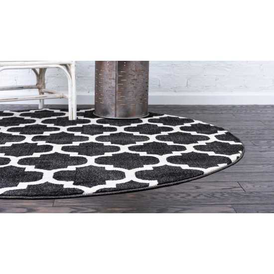 Rug Unique Loom Trellis Black Round 12' 2 x 12' 2