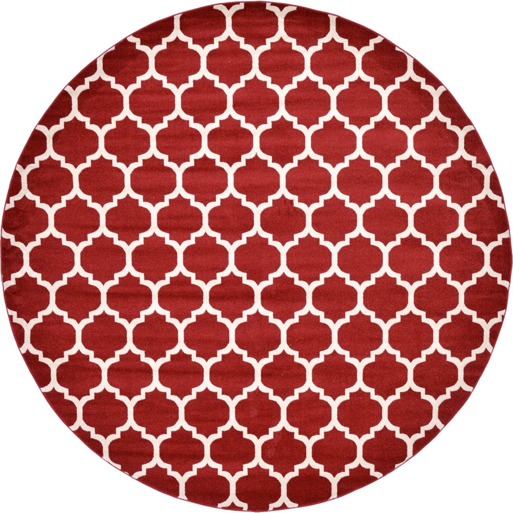 Rug Unique Loom Trellis Red Round 12' 2 x 12' 2 Rug Unique Loom Trellis Red Round 12' 2 x 12' 2