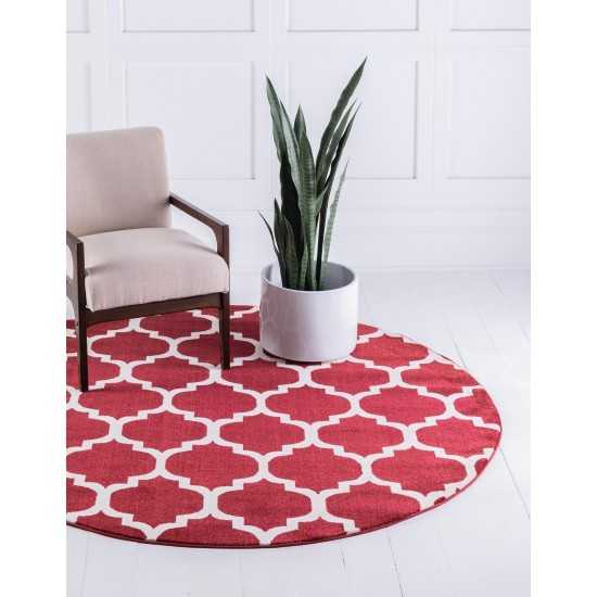 Rug Unique Loom Trellis Red Round 12' 2 x 12' 2