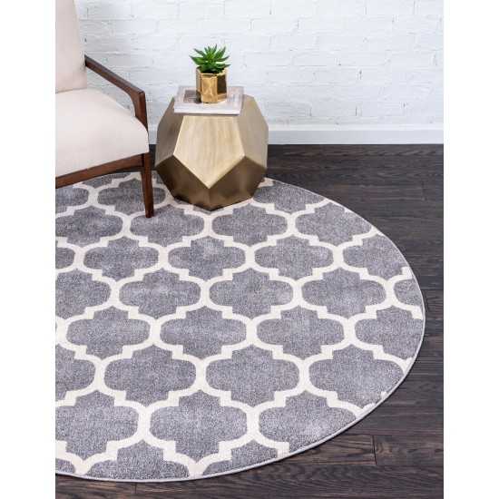 Rug Unique Loom Trellis Gray Round 12' 2 x 12' 2