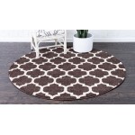 Rug Unique Loom Trellis Dark Brown/Beige Round 12' 2 x 12' 2