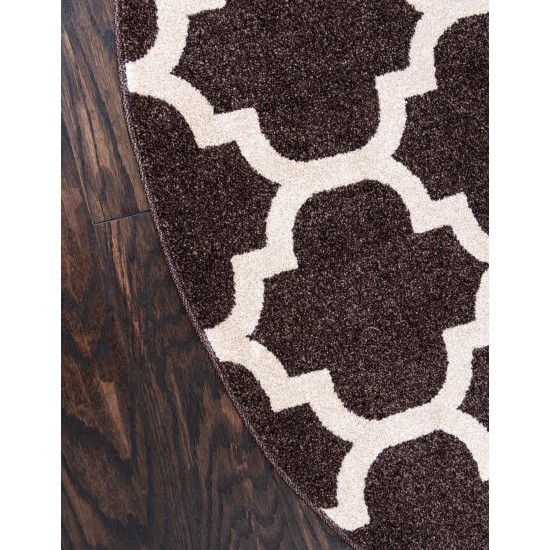 Rug Unique Loom Trellis Dark Brown/Beige Round 12' 2 x 12' 2