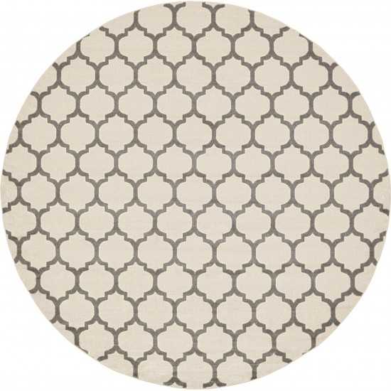 Rug Unique Loom Trellis Beige/Gray Round 12' 2 x 12' 2