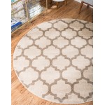 Rug Unique Loom Trellis Beige/Light Brown Round 12' 2 x 12' 2