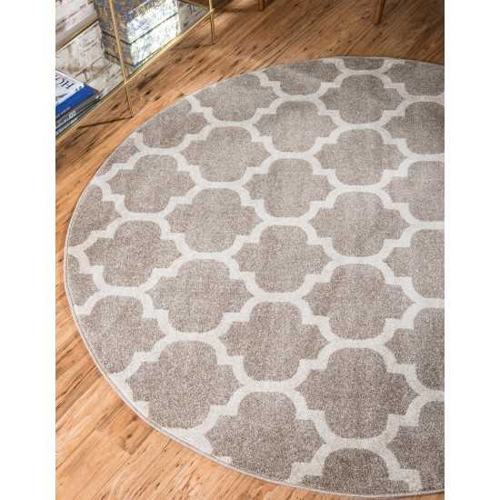 Rug Unique Loom Trellis Light Brown Round 12' 2 x 12' 2