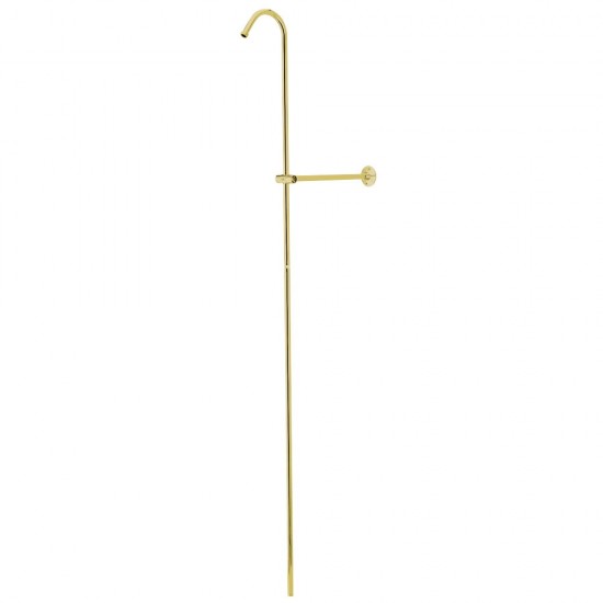 Kingston Brass  Vintage Shower Riser Only With Wall Support, Polished Brass