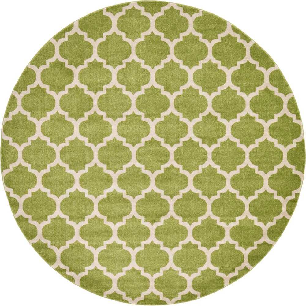 Rug Unique Loom Trellis Green Round 10' 0 x 10' 0 Rug Unique Loom Trellis Green Round 10' 0 x 10' 0