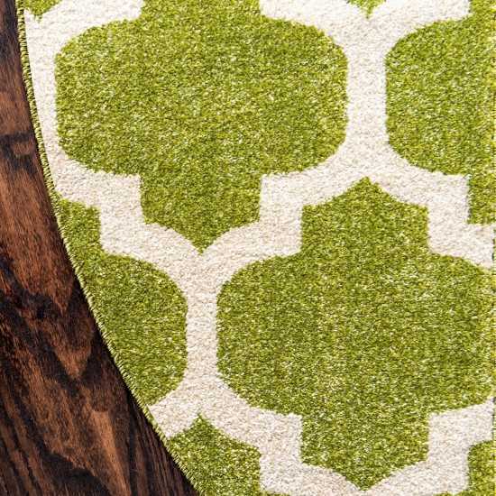 Rug Unique Loom Trellis Green Round 10' 0 x 10' 0