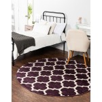 Rug Unique Loom Trellis Dark Purple Round 10' 0 x 10' 0