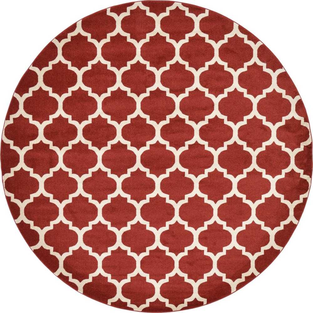 Rug Unique Loom Trellis Red Round 10' 0 x 10' 0