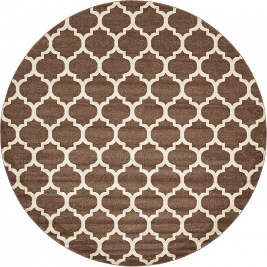 Rug Unique Loom Trellis Brown/Beige Round 10' 0 x 10' 0