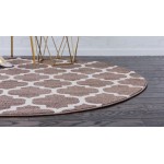 Rug Unique Loom Trellis Brown/Beige Round 10' 0 x 10' 0