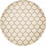 Rug Unique Loom Trellis Beige/Light Brown Round 10' 0 x 10' 0