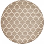 Rug Unique Loom Trellis Light Brown Round 10' 0 x 10' 0