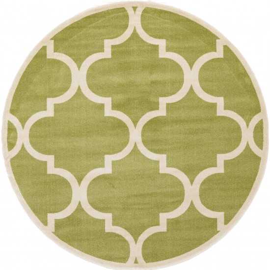 Rug Unique Loom Trellis Green Round 8' 0 x 8' 0