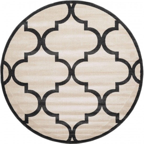 Rug Unique Loom Trellis Beige Round 8' 0 x 8' 0