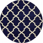 Rug Unique Loom Trellis Navy Blue Round 8' 0 x 8' 0