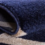 Rug Unique Loom Trellis Navy Blue Round 8' 0 x 8' 0