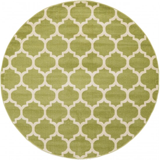 Rug Unique Loom Trellis Green Round 8' 0 x 8' 0