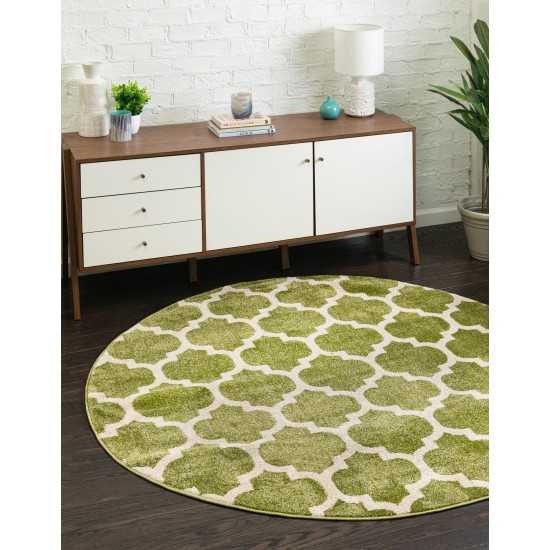 Rug Unique Loom Trellis Green Round 8' 0 x 8' 0