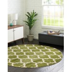 Rug Unique Loom Trellis Green Round 8' 0 x 8' 0