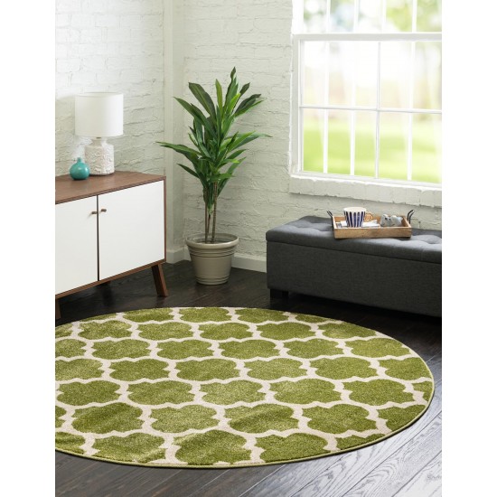 Rug Unique Loom Trellis Green Round 8' 0 x 8' 0