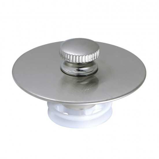 Kingston Brass Quick Cover-Up Tub Stopper, Brushed Nickel