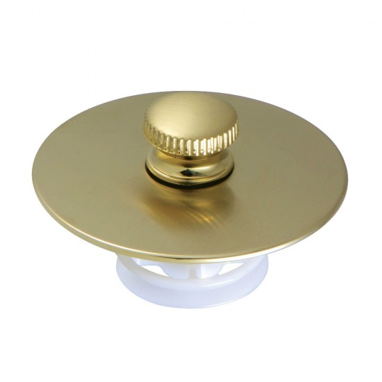 Kingston Brass Quick Cover-Up Tub Stopper, Brushed Brass