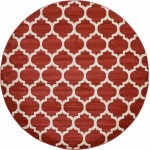 Rug Unique Loom Trellis Red Round 8' 0 x 8' 0