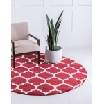 Rug Unique Loom Trellis Red Round 8' 0 x 8' 0