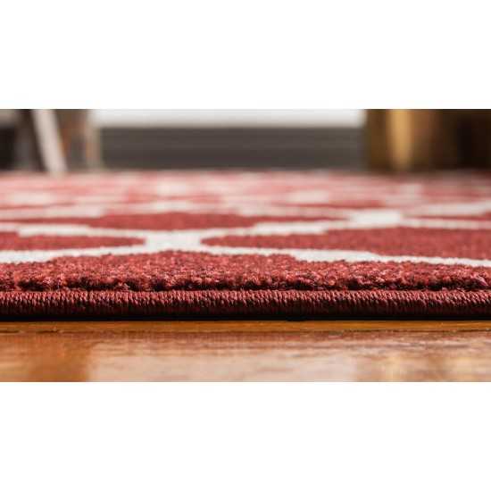 Rug Unique Loom Trellis Red Round 8' 0 x 8' 0